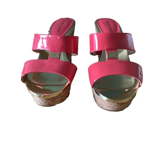 Stylish Pink Wedge Sandals - Picture 3 of 11
